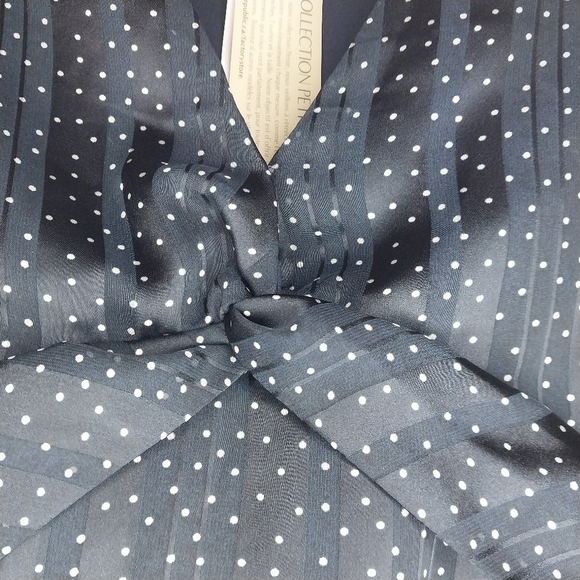 Banana Republic Pleated Tiered Sleeveless Polka Dot Dress NWT - Picture 12 of 16